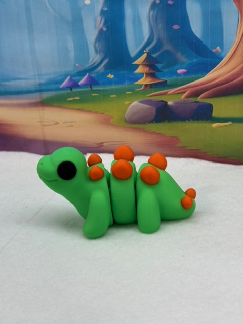 3D Printed Dinosaur, 3D Printed Animals Desktop Toys, 4pcs Stegosaurus Dinosaur Toy, Home Office Decor AD001-STE