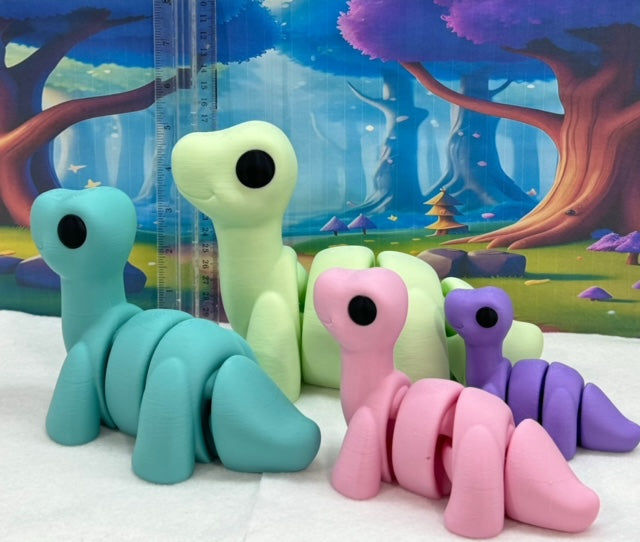 3D Printed Dinosaur, 3D Printed Animals Desktop Toys, 4pcs Brontosaurus Dinosaur Toy, Home Office Decor AD001-TRI (Copy) (Copy)