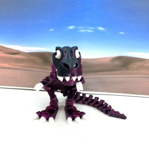 3D Printed Skeleton Dinosaur, Articulated Skeleton T-Rex Tyrannosaurus Dinosaur, Fidget ADHD Autism Toy - ATREX001-BRR