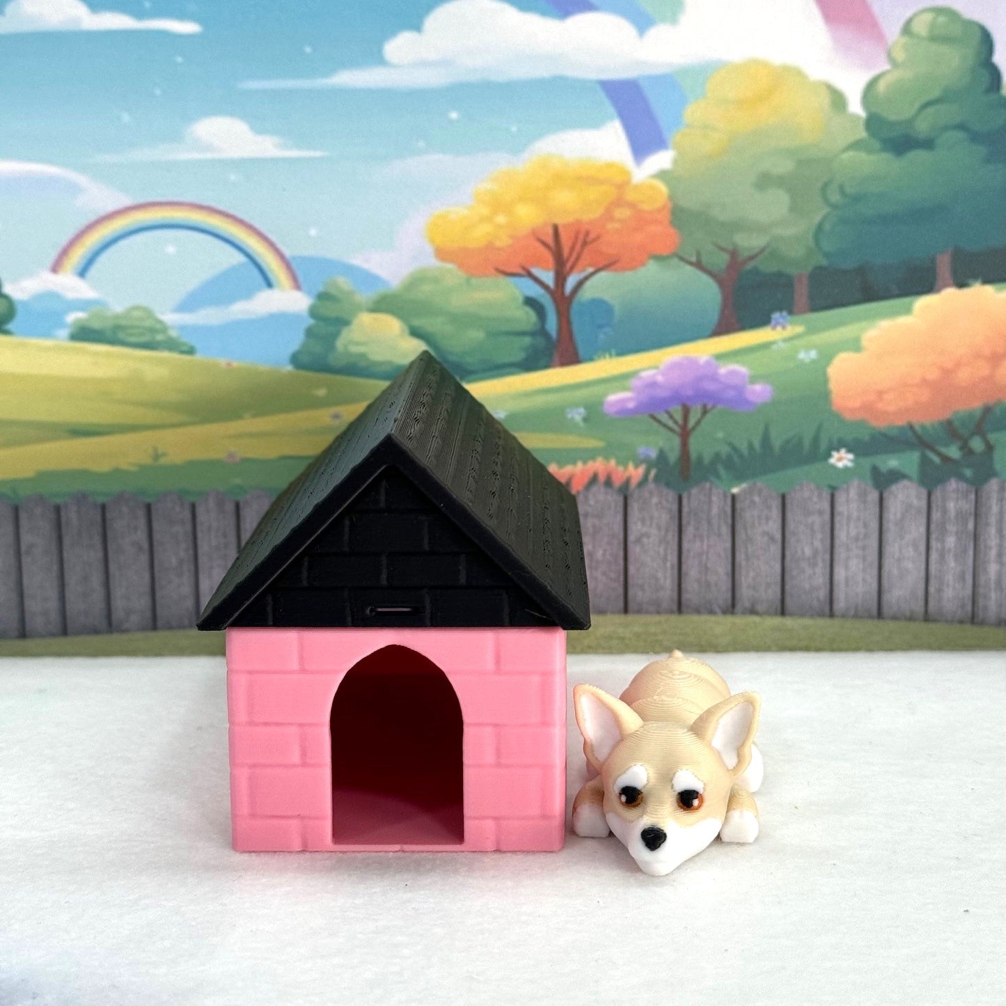 3D Printed Dog, Articulated Chihuahua Dog, 3D Printed Flexible Joint Dog Figures, Fidget ADHD Autism Toy-AD-SET3-CHI
