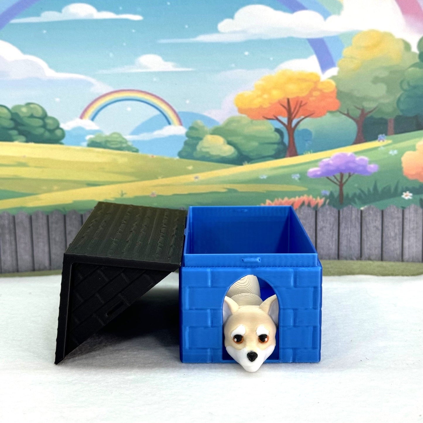 3D Printed Dog, Articulated Chihuahua Dog, 3D Printed Flexible Joint Dog Figures, Fidget ADHD Autism Toy-AD-SET3-CHI