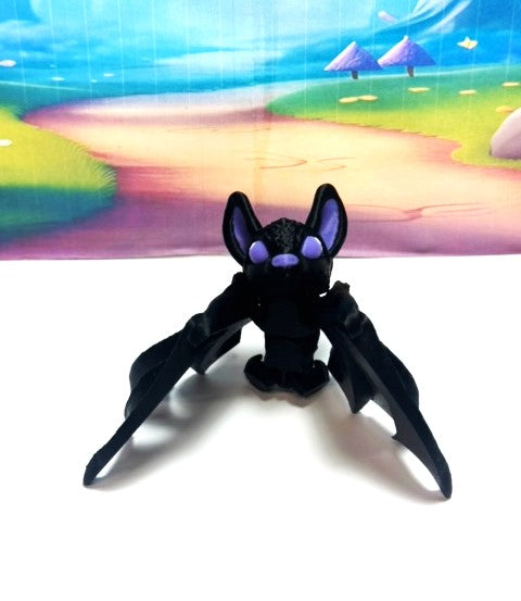 3D Printed Bat, Articulated Cinderbat for Halloween Decor, Spooky Poseable Fidget Trick or Treat Bats