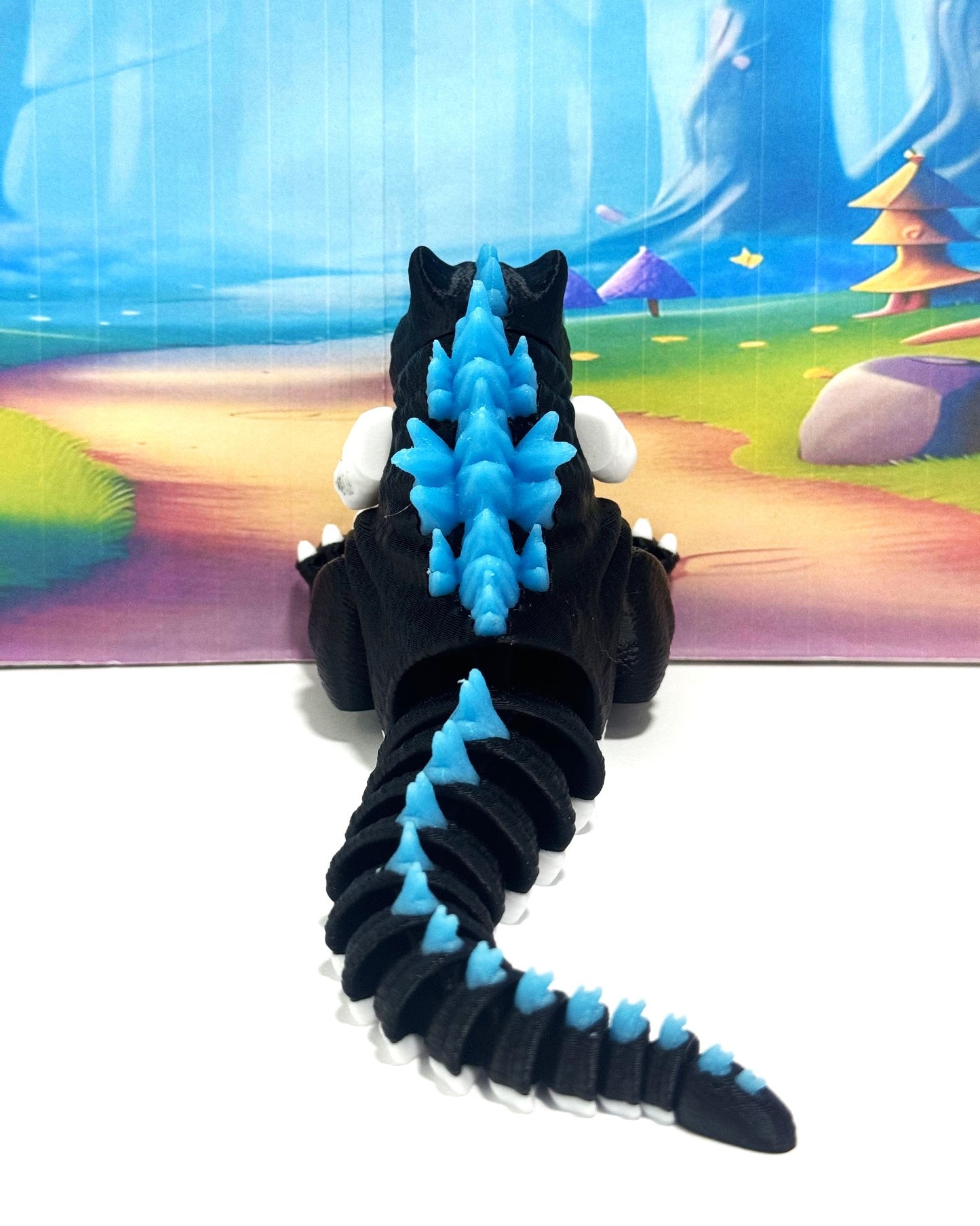 Cute Catzilla Statue for Home Decor, 3D Printed Glow in the Dark Catzilla, Durable Fidget Toy, Stress Relief Toy