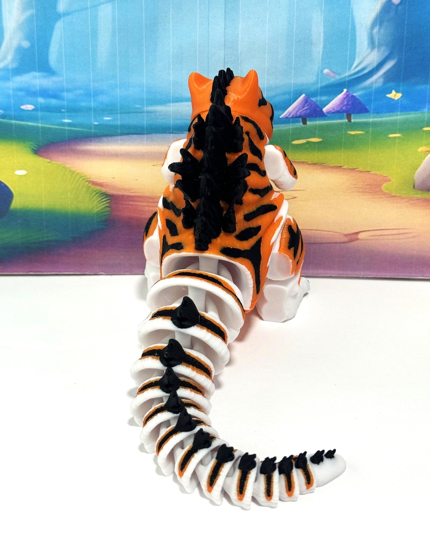 Cute Catzilla Statue for Home Decor, 3D Printed Meowzilla Statue Durable Fidget Toy, Stress Relief Toy