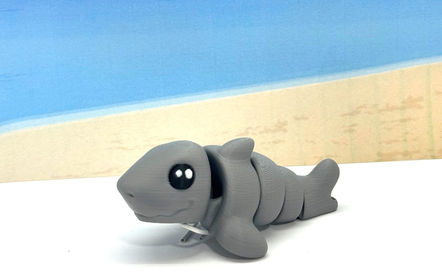 3D Printed Baby Shark, Sealife Creature, Articulated Baby Shark, Fidget ADHD Toy ABS001