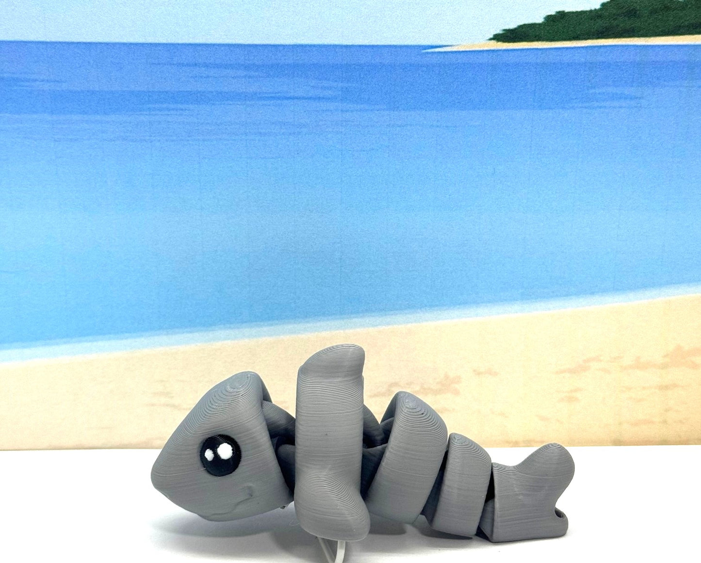 3D Printed Baby Shark, Sealife Creature, Articulated Baby Shark, Fidget ADHD Toy ABS001