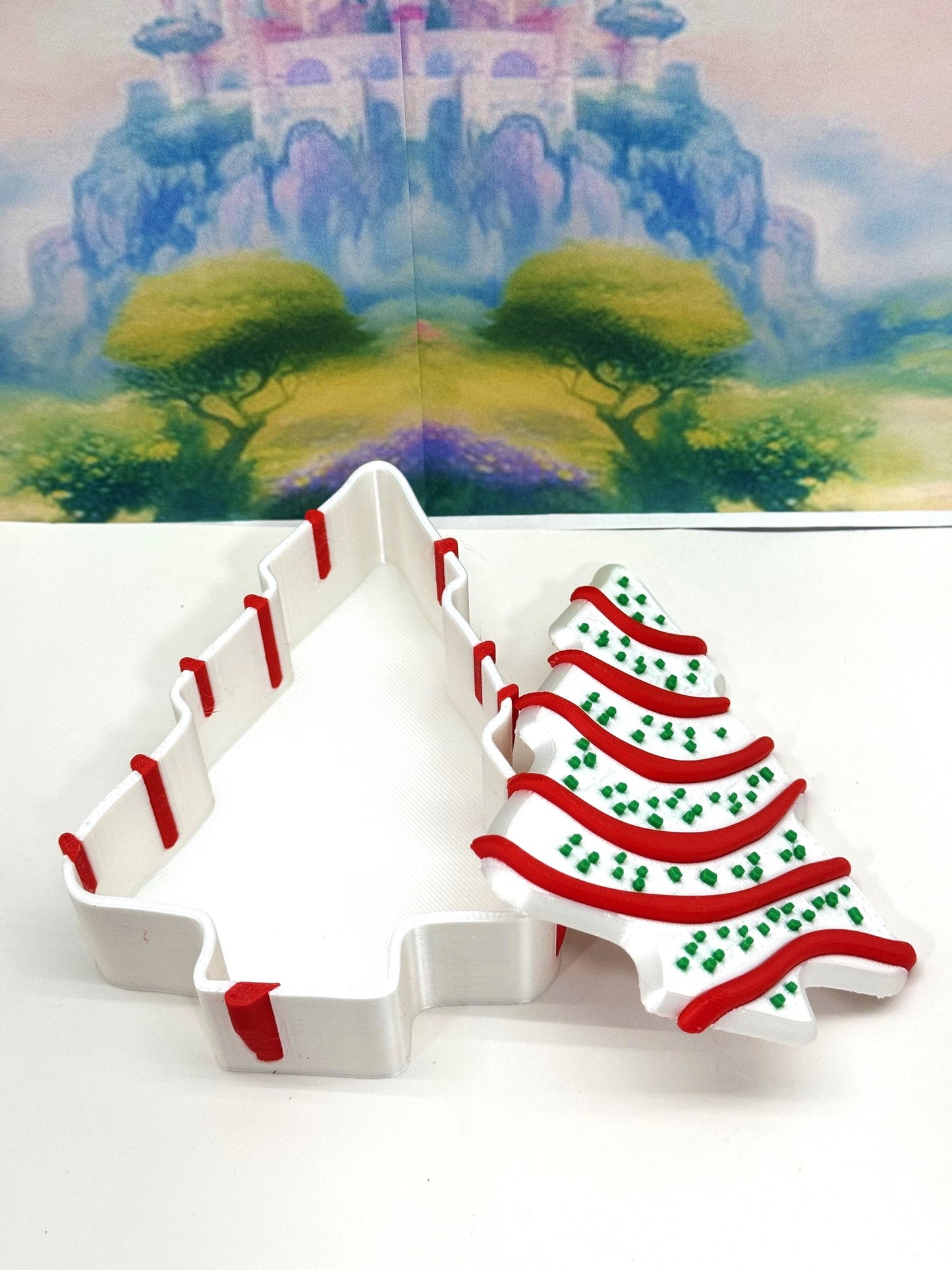 4pcs Mini Axolotl 3d Printed Christmas Axolotl Charms, 3D Printed Christmas Tree Container, Tiny Animal Figures Christmas Hat Axolotl Toy Mini Axolotl Landscape Aquarium Dollhouse Ornament - MCA001