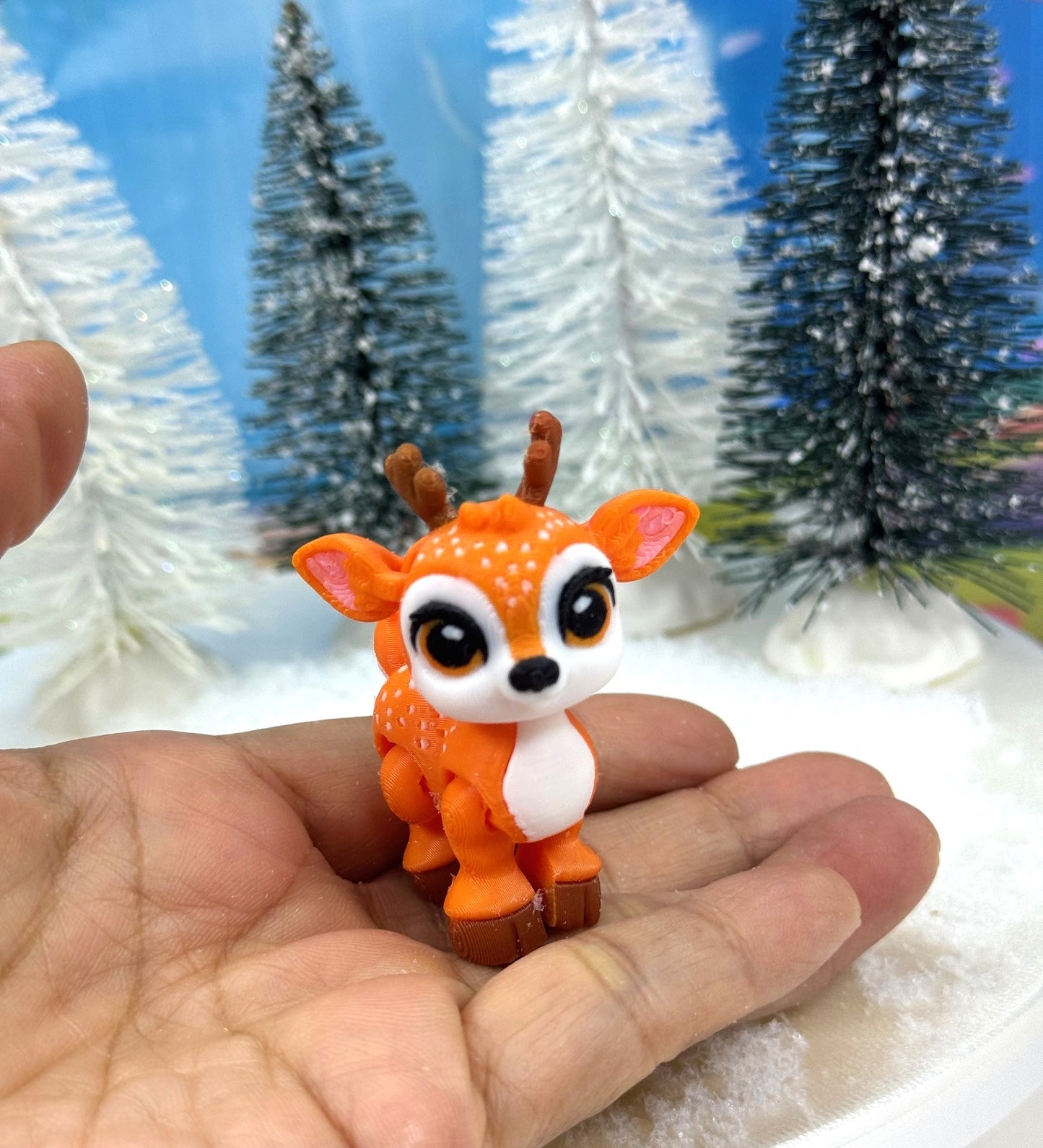 5pcs 3d Printed Mini Reindeers, Christmas Baby Reindeers Charms, Fidget ADHD Autism Toy, Holiday Decor - MCR002X5