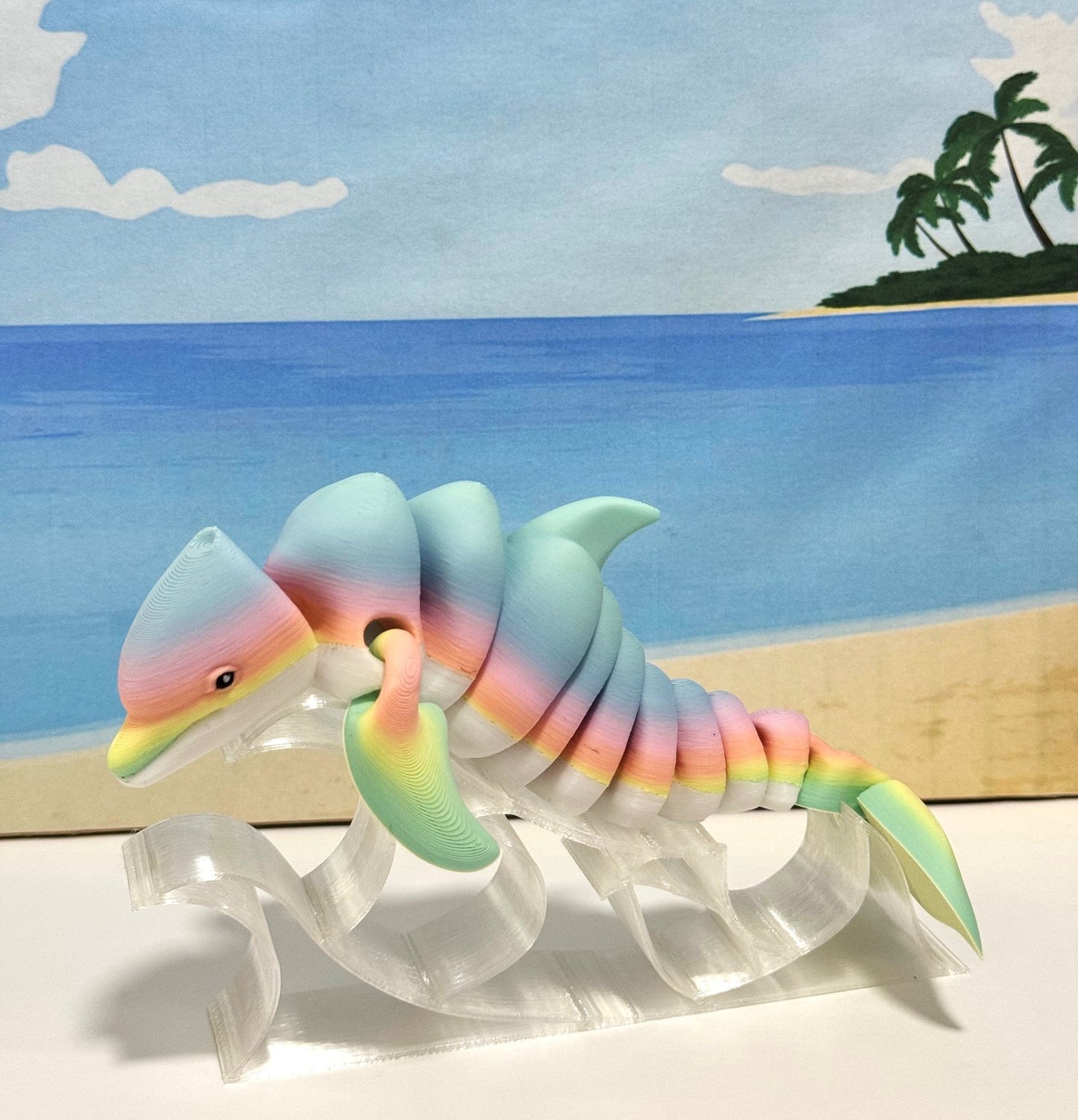 Cute Articulated Dolphin, 3D Printed Sea Animal Creature Dolphin, Stress Relief Fidget Toy