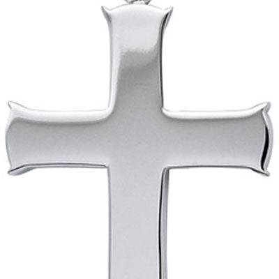 Personalized Cross Necklace forn Men Polished Stainless Steel Cross Pendant Necklace 24 Inches Chain SSN5488