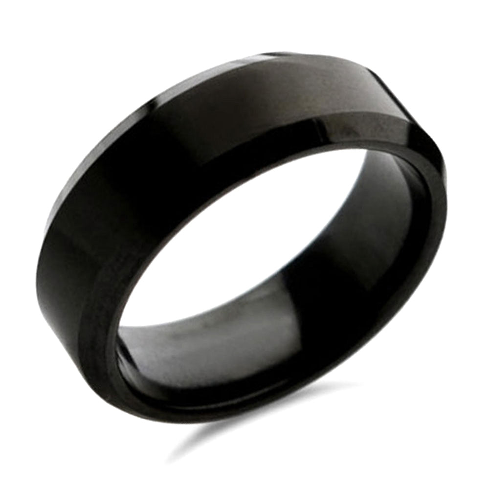 8mm Personalized Titanium Ring Wedding Band Matte Comfort Fit Ring for Men Women Customized Promise Ring Size 7-13 TRB071P