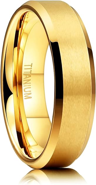 8MM/6MM Titanium Rings, Personalized His & Hers Couples Ring Set, Anniversary Ring Set TRB412