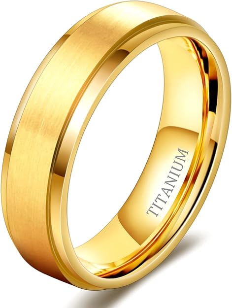 8MM/6MM Titanium Wedding Rings, Personalized His & Hers Couples Ring Set, Anniversary Ring Set TRB413