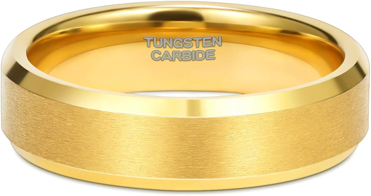 8MM/6MM Tungsten Wedding Rings, Personalized His & Hers Couples Ring Set, Anniversary Ring Set TCR519 (Copy)