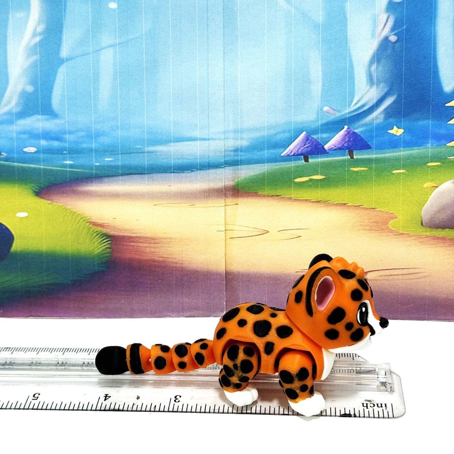 2pcs Articulating 3D printed Baby Cheetah fidget Anxiety toy Ornament sculpture Gift for Animal Lovers Flexible Sensory Pet Custom Desk Decor (Copy)