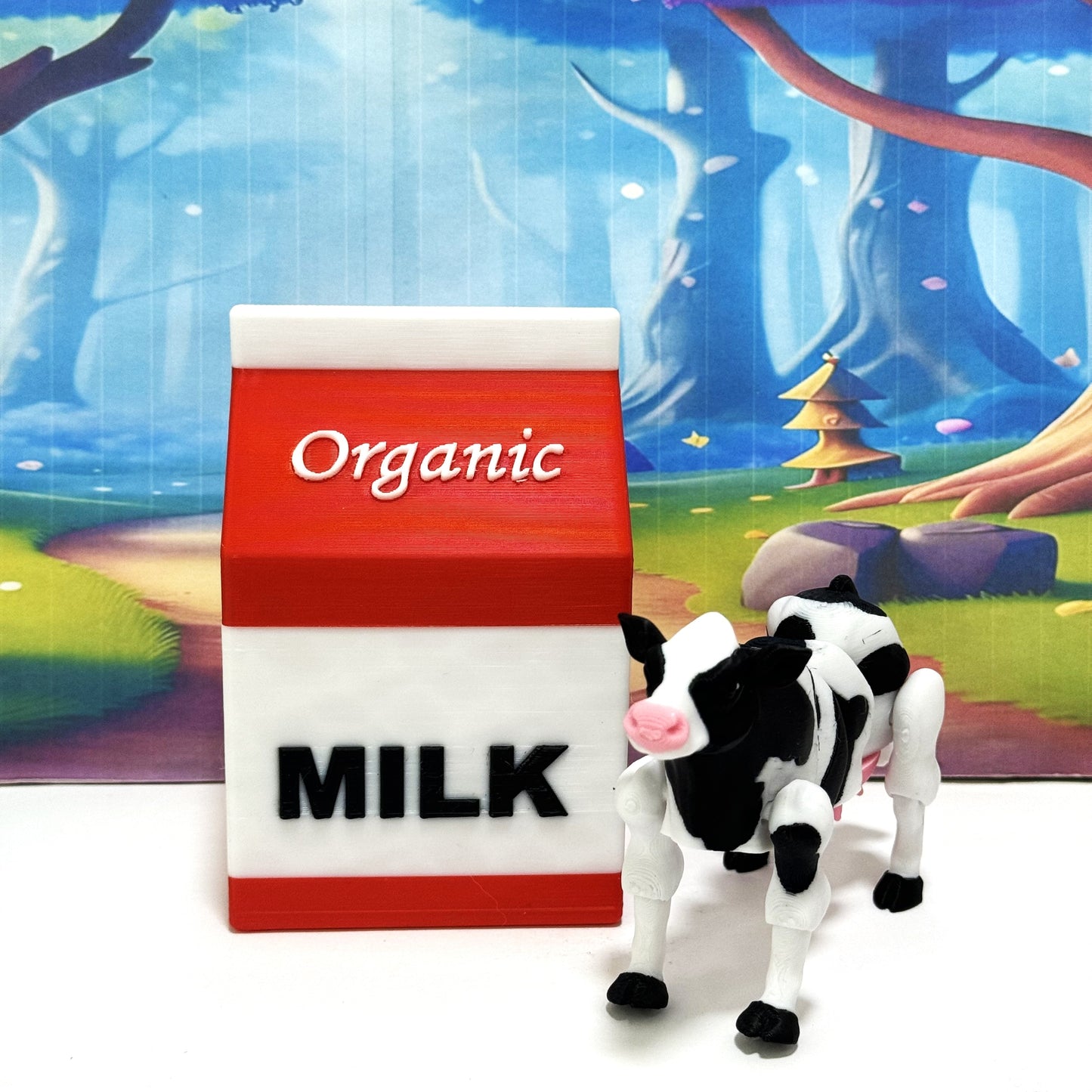 3D Printed Articulated Baby Highland Cow Figures, Farm Animal Fidget Toy Party Decorations AC-REDMC