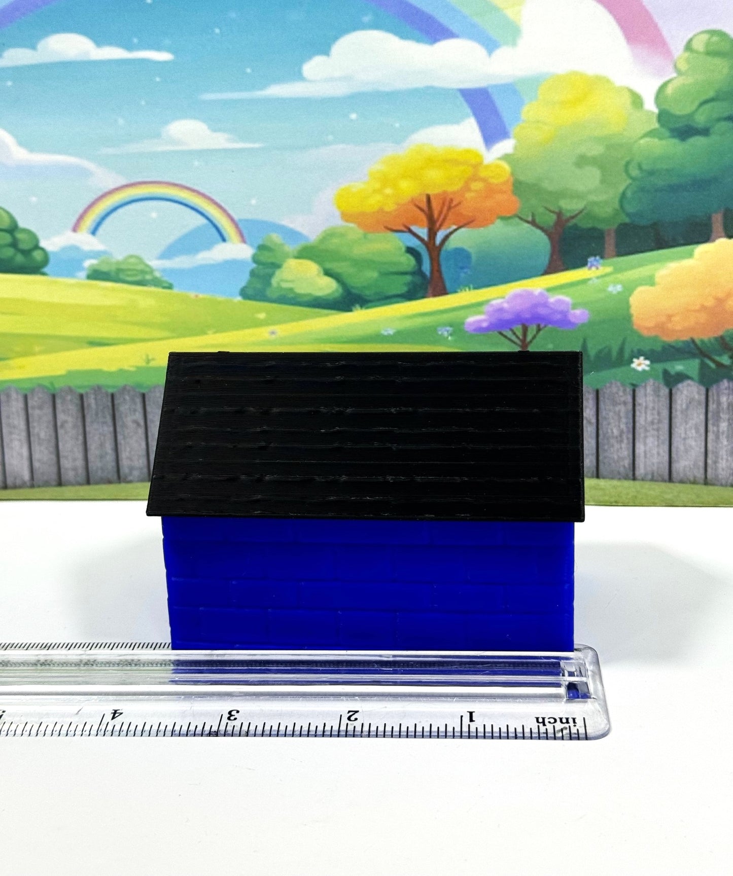 4pcs 3D Printed Dog with Dog House, Articulated Baby Husky Chibi Edition Toy, White Posable and Movable Head and Joints Animal, Fidget ADHD Autism Toy CH001-WHT-BH