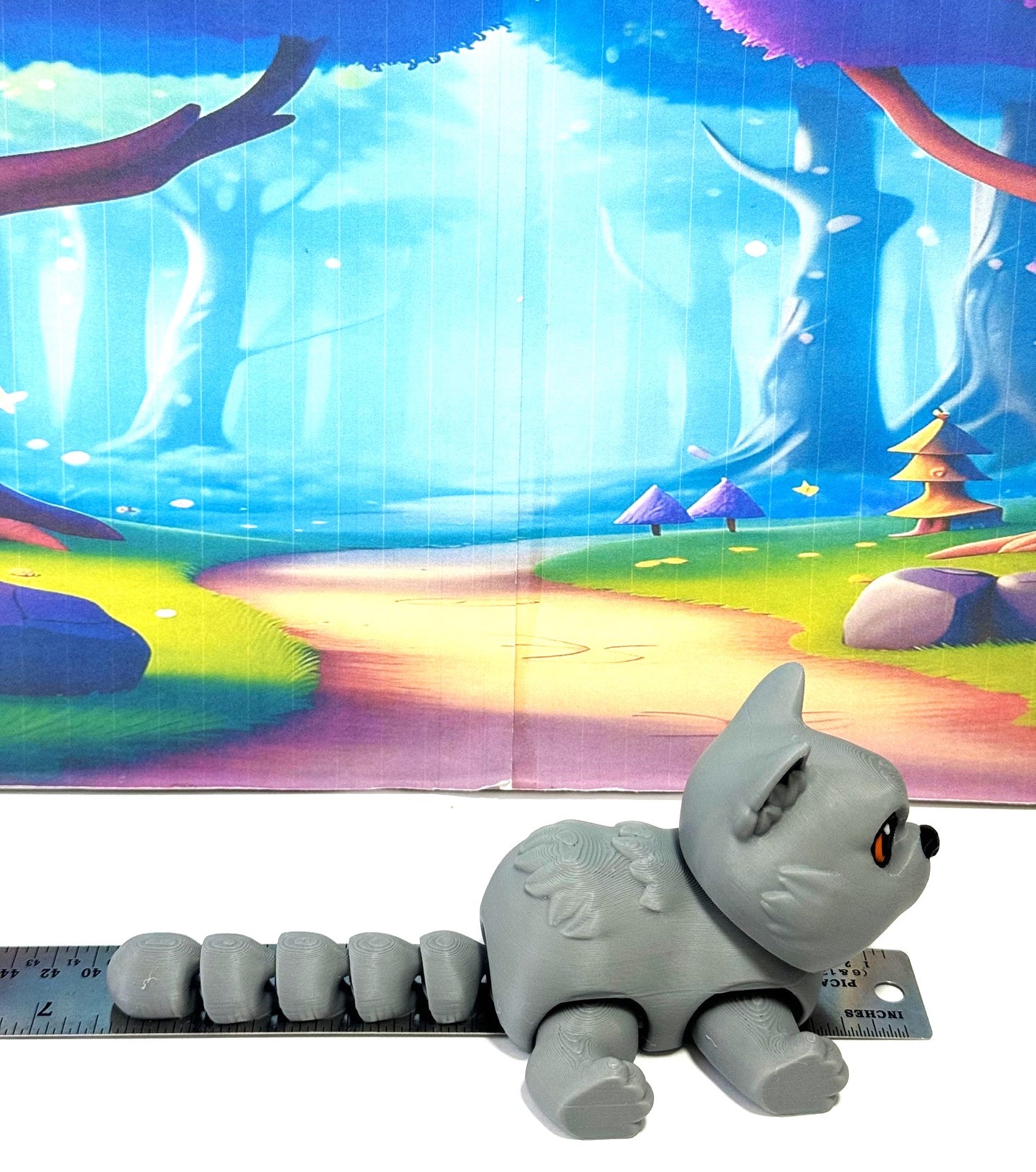 Cute Articulated British Shorthair Cat,6.5" 3D Printed Cat Fidget Toy, Gift for Cat Lovers - ABSHC-Gray