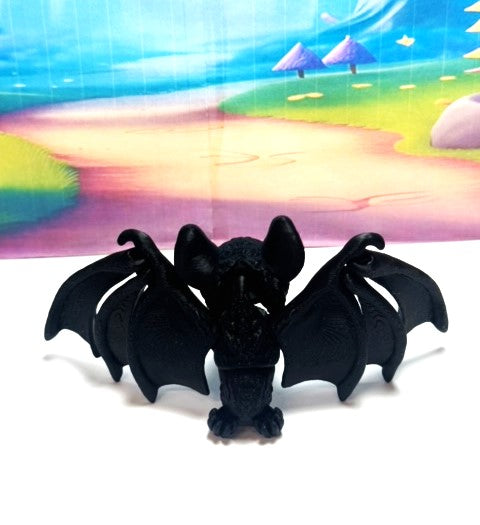 3D Printed Bat, Articulated Cinderbat for Halloween Decor, Spooky Poseable Fidget Trick or Treat Bats