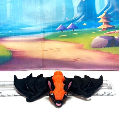 Articulated Bat, 3D Printed Bat, Cinderbat for Halloween Decor, Black and Orange Spooky Poseable Trick or Treat Bats