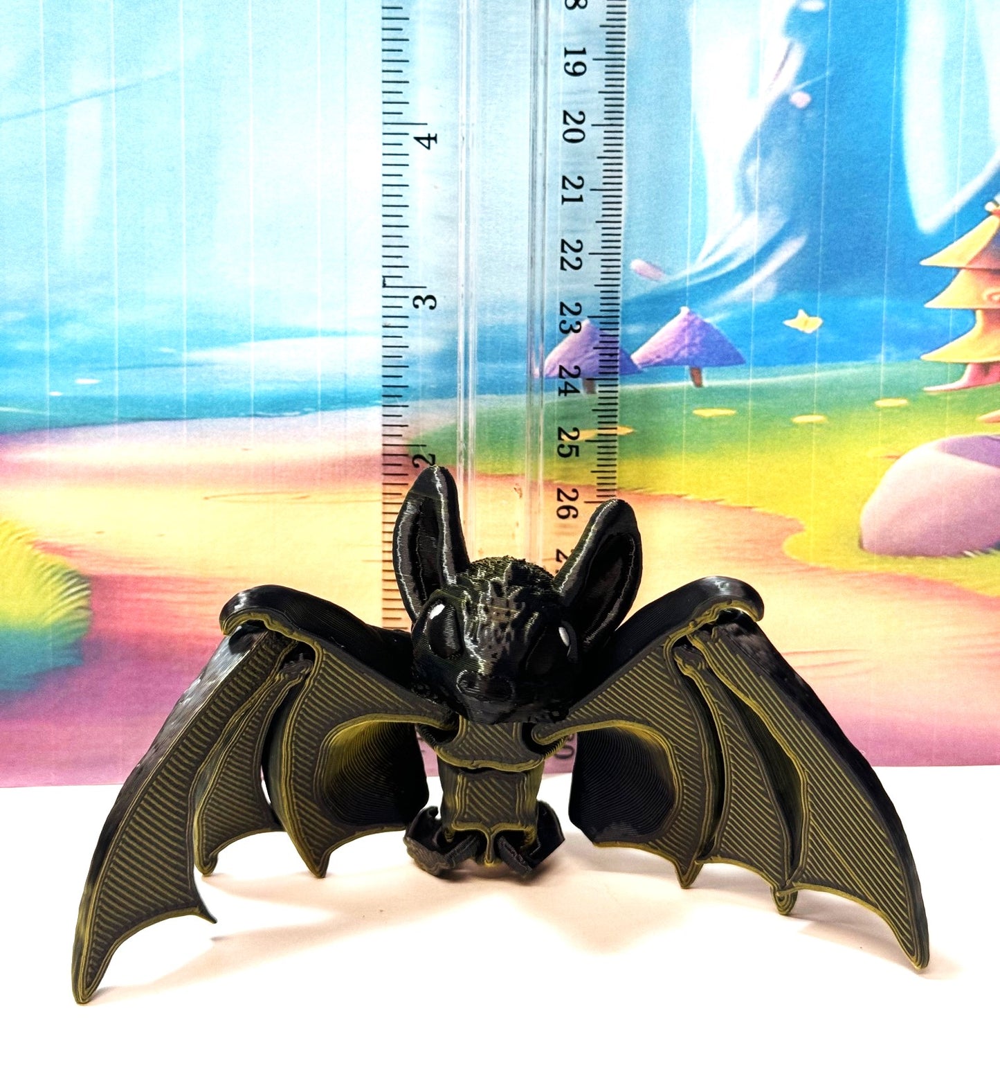 Articulated Bat, 3D Printed Bat, Cinderbat for Halloween Decor, Spooky Poseable Trick or Treat Bats