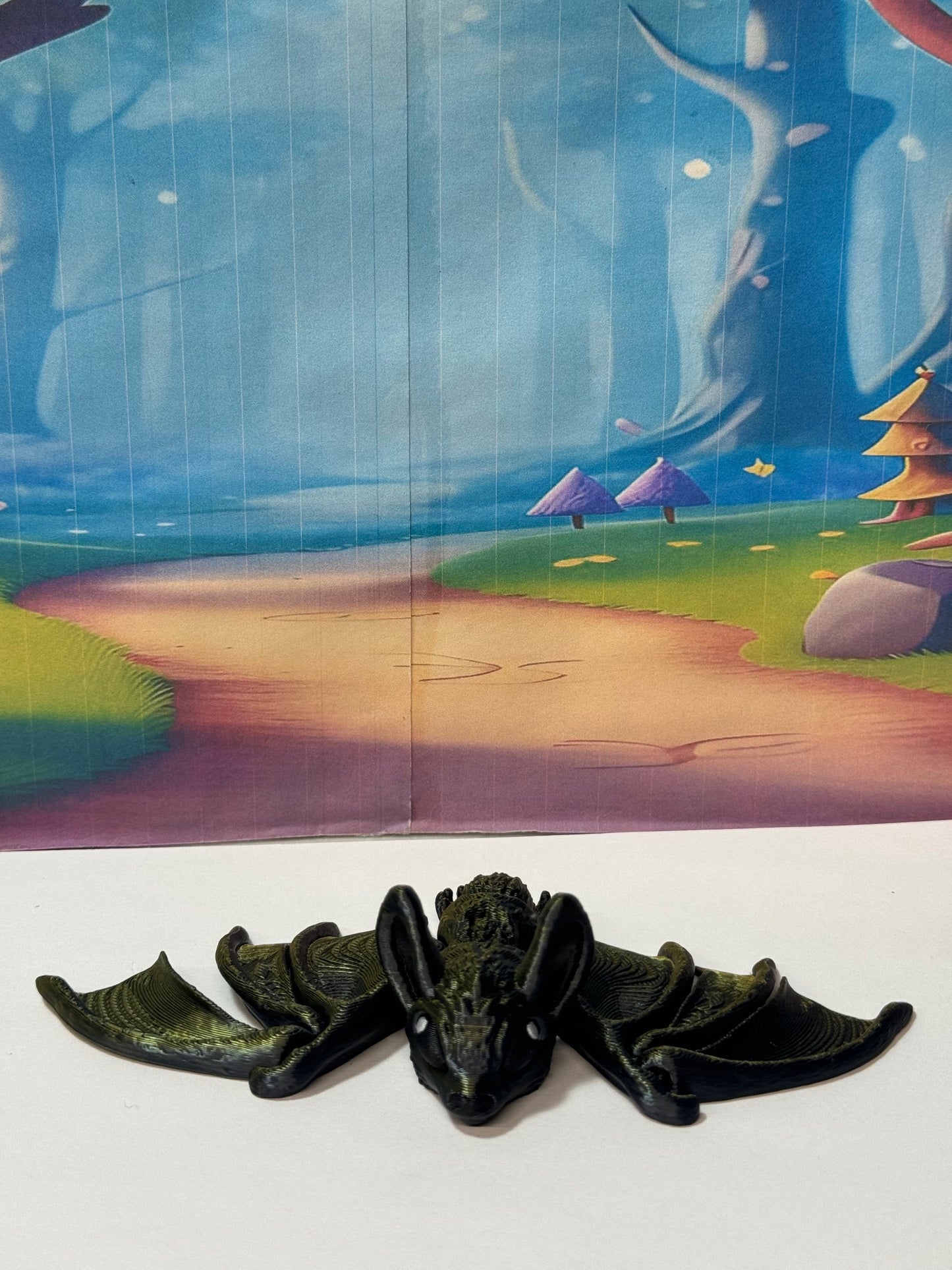 Articulated Bat, 3D Printed Bat, Cinderbat for Halloween Decor, Spooky Poseable Trick or Treat Bats