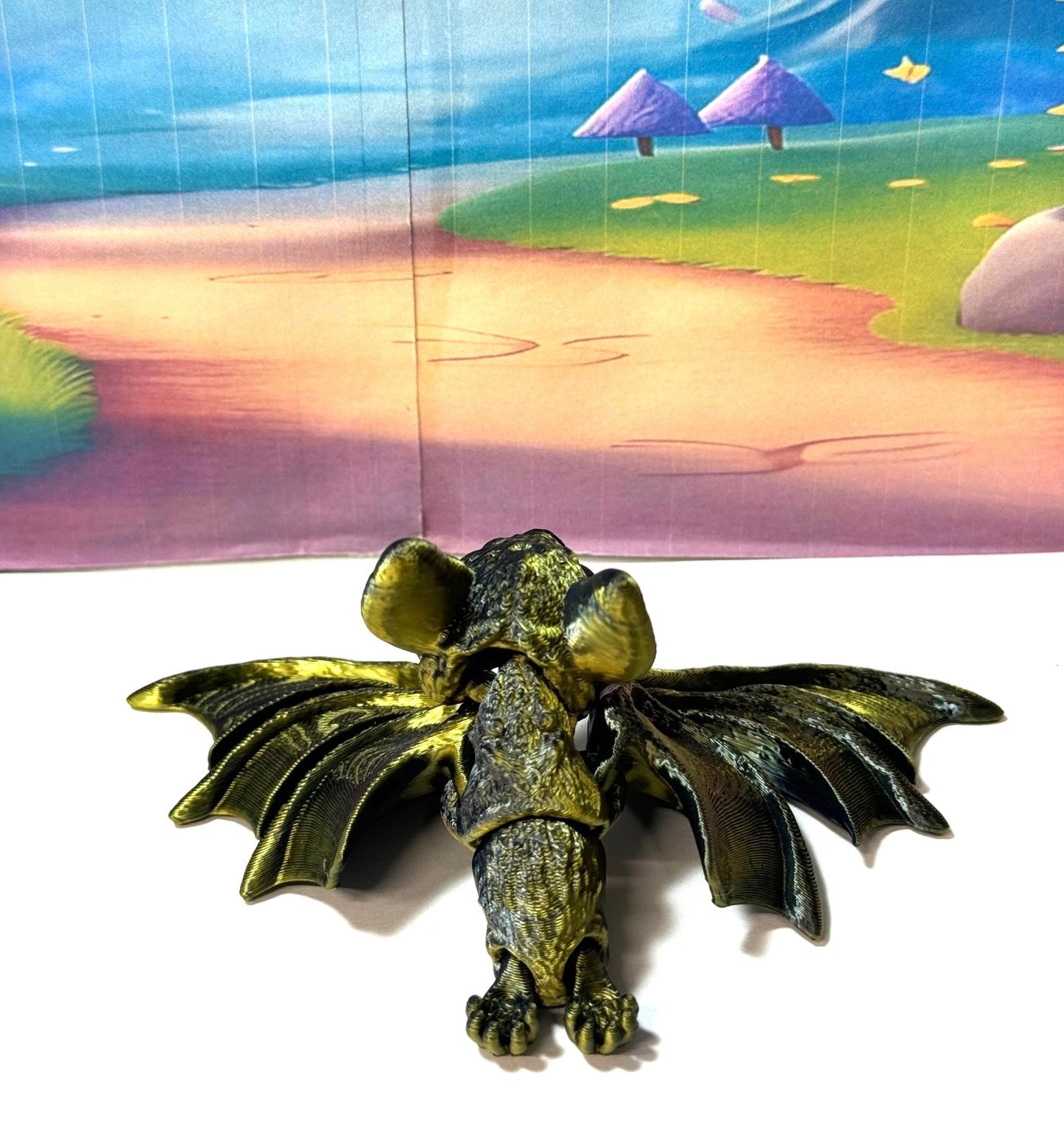 Articulated Bat, 3D Printed Bat, Cinderbat for Halloween Decor, Spooky Poseable Trick or Treat Bats