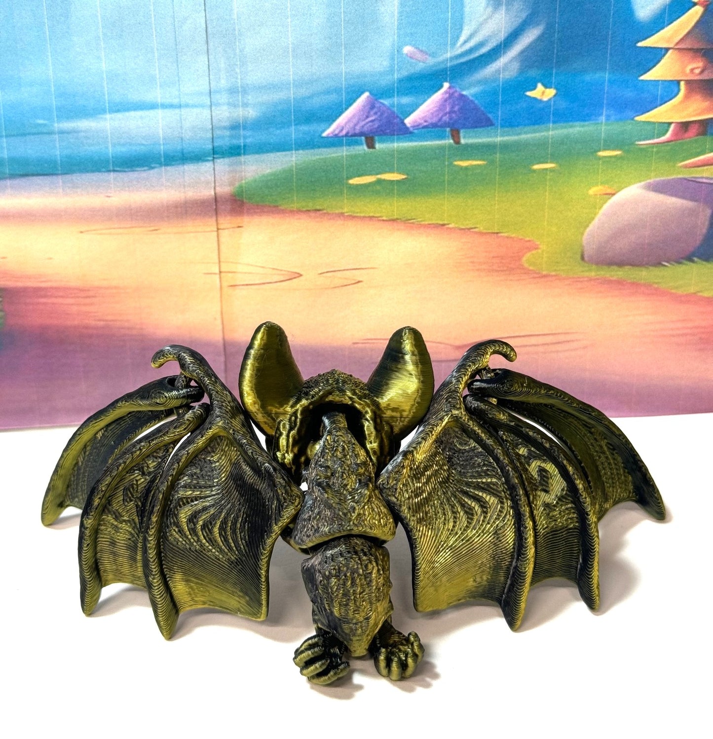 Articulated Bat, 3D Printed Bat, Cinderbat for Halloween Decor, Spooky Poseable Trick or Treat Bats