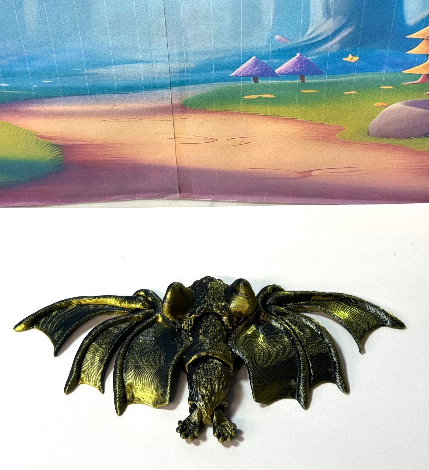 Articulated Bat, 3D Printed Bat, Cinderbat for Halloween Decor, Spooky Poseable Trick or Treat Bats