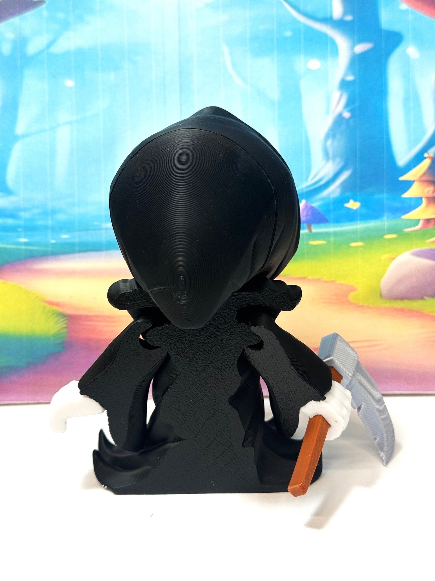 2pcs Grisly Reaper Halloween Decor, Grim Reaper Figurine, Spooky Halloween Decoration | Black Spooky Desk Ornament -AGR-4x