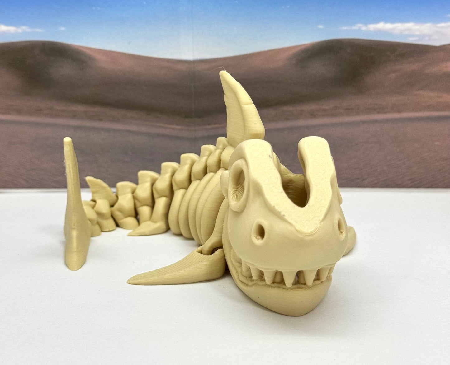 3D Printed Skeleton Shark, 7" Articulated Shark Toy, Skeleton Shark Toy, Fidget ADHD Autism Toy