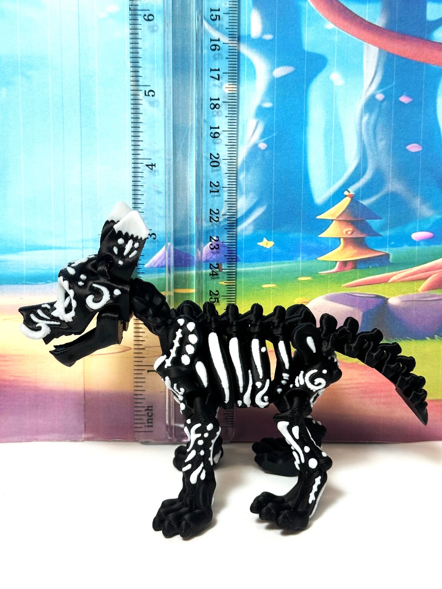 Articulated Cat and Dog Figure, 3D Printed Halloween Decor, Dia de los muertos