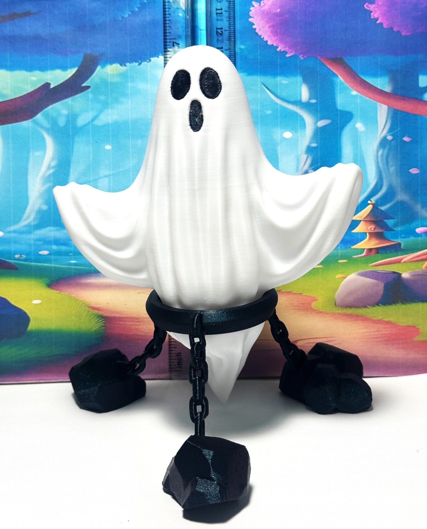 Cute Ghost Halloween Night Light, 7" 3D Printed Ghost with Tea Light, Night Light for Adults, Halloween Decor (Copy)