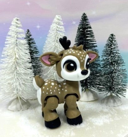 5pcs 3D Printed Reindeers, Articulated Christmas Baby Reindeers, Fidget ADHD Autism Toy, Holiday Decor -ABR001-BROWN