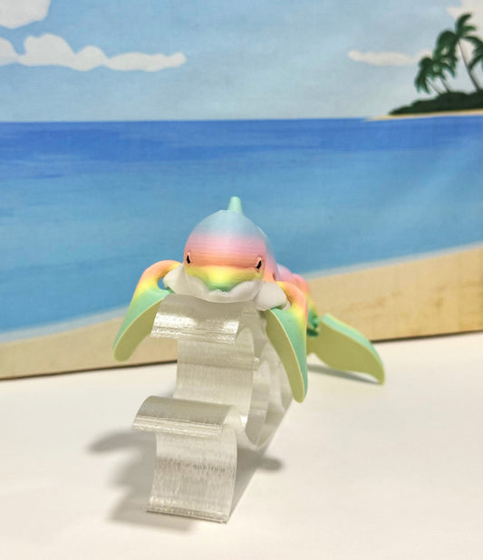 Cute Articulated Dolphin, 3D Printed Sea Animal Creature Dolphin, Stress Relief Fidget Toy