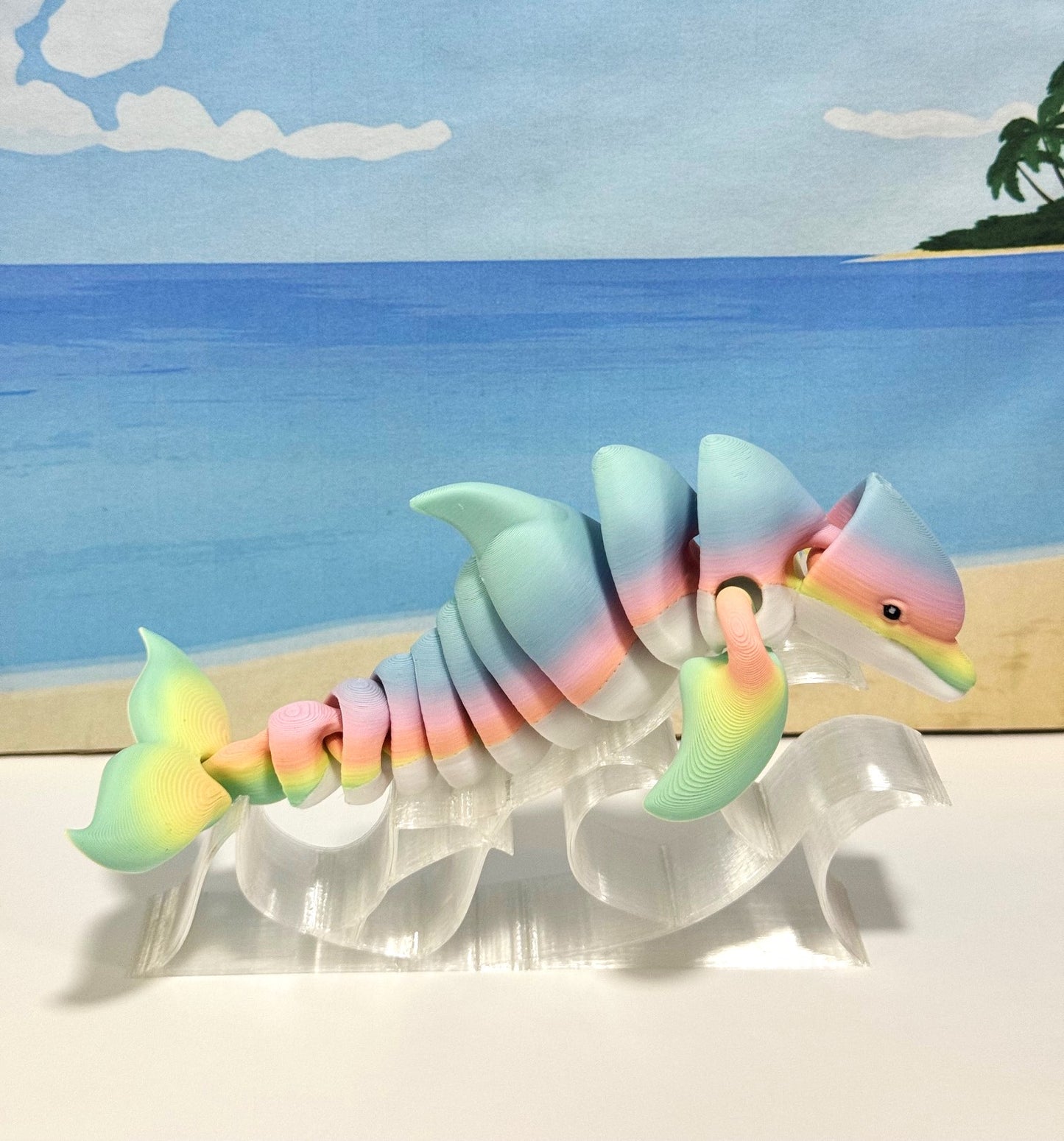 3pcs Cute Articulated Dolphins, 3D Printed Sea Animal Creatures Dolphins Set, Stress Relief Fidget Toys (Copy)