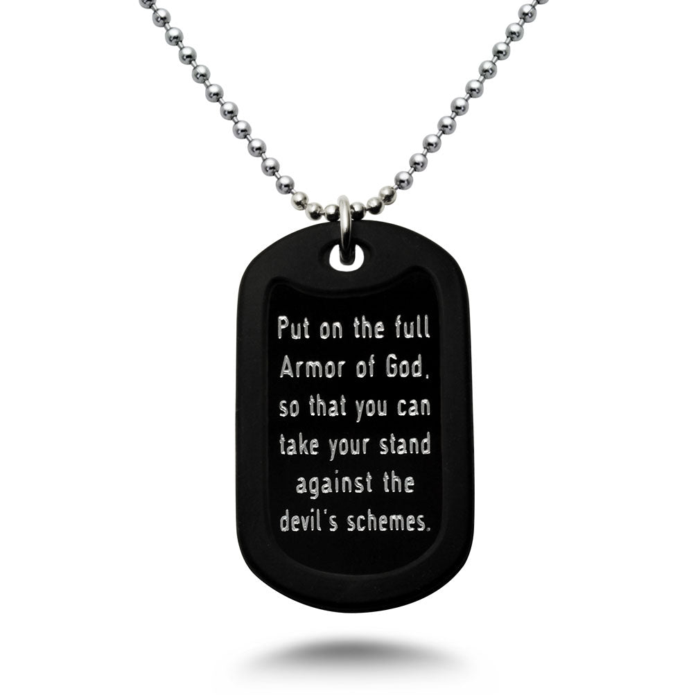 Aluminum Dog Tag Necklace for Men, Laser Engraved Hammerhead Shark Black Plated Dog Tag Pendant with Bead Chain 24 Inches AN104
