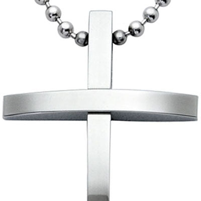 Cross Necklace for Men and Women Polished Stainless Steel Cross Pendant Necklace 24 Inches Chain SSN056 (Copy)