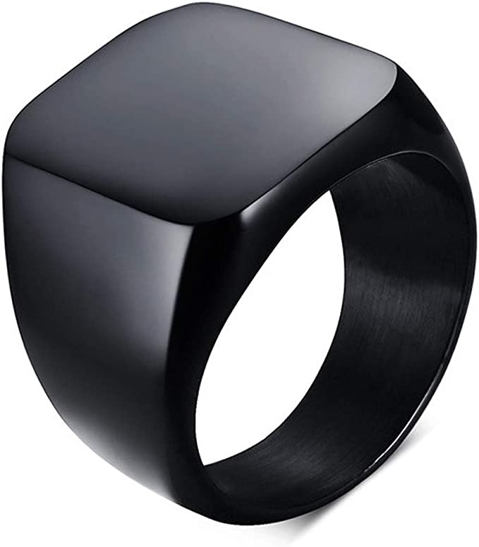 Wolf Ring Personalized Stainless Steel Signet Ring for Men Polished Customized Ring SSR582