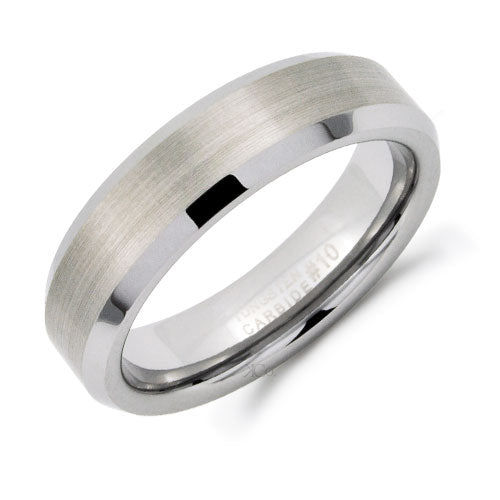 6mm Personalized Tungsten Ring for Men and Women Brushed Tungsten Carbide Engagement Wedding Band Customized Promise Ring
