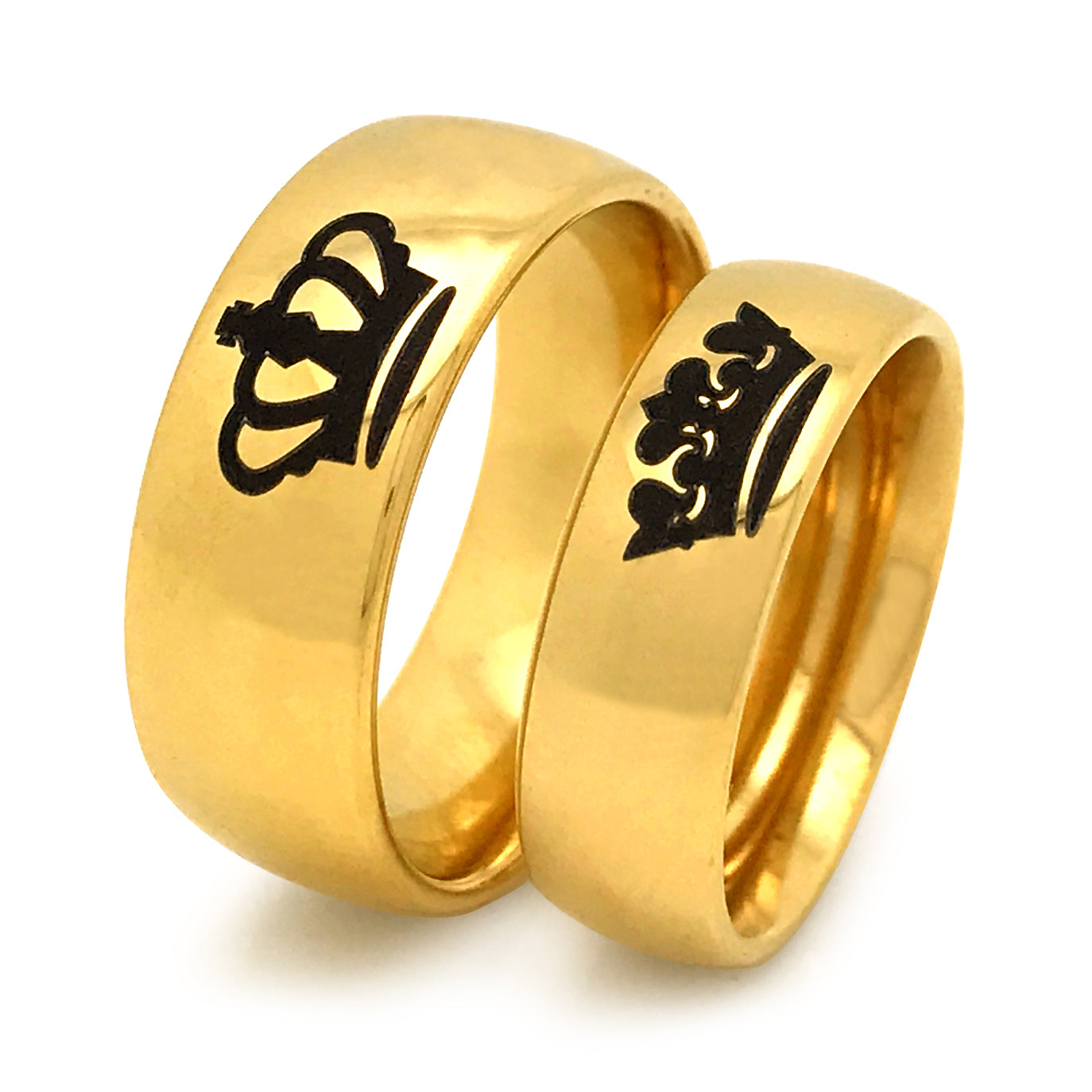 8mm/6mm Tungsten Rings, Personalized His & Hers Couples Rings, Anniversary Ring Set TCR382