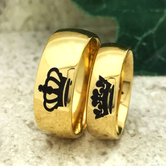 8mm/6mm Tungsten Rings, Personalized His & Hers Couples Rings, Anniversary Ring Set TCR382