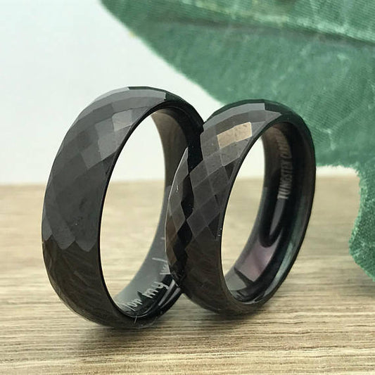 6mm Tungsten Weeing Rings, Personalized His & Hers Tungsten Ring, Couples Ring Set TCR451
