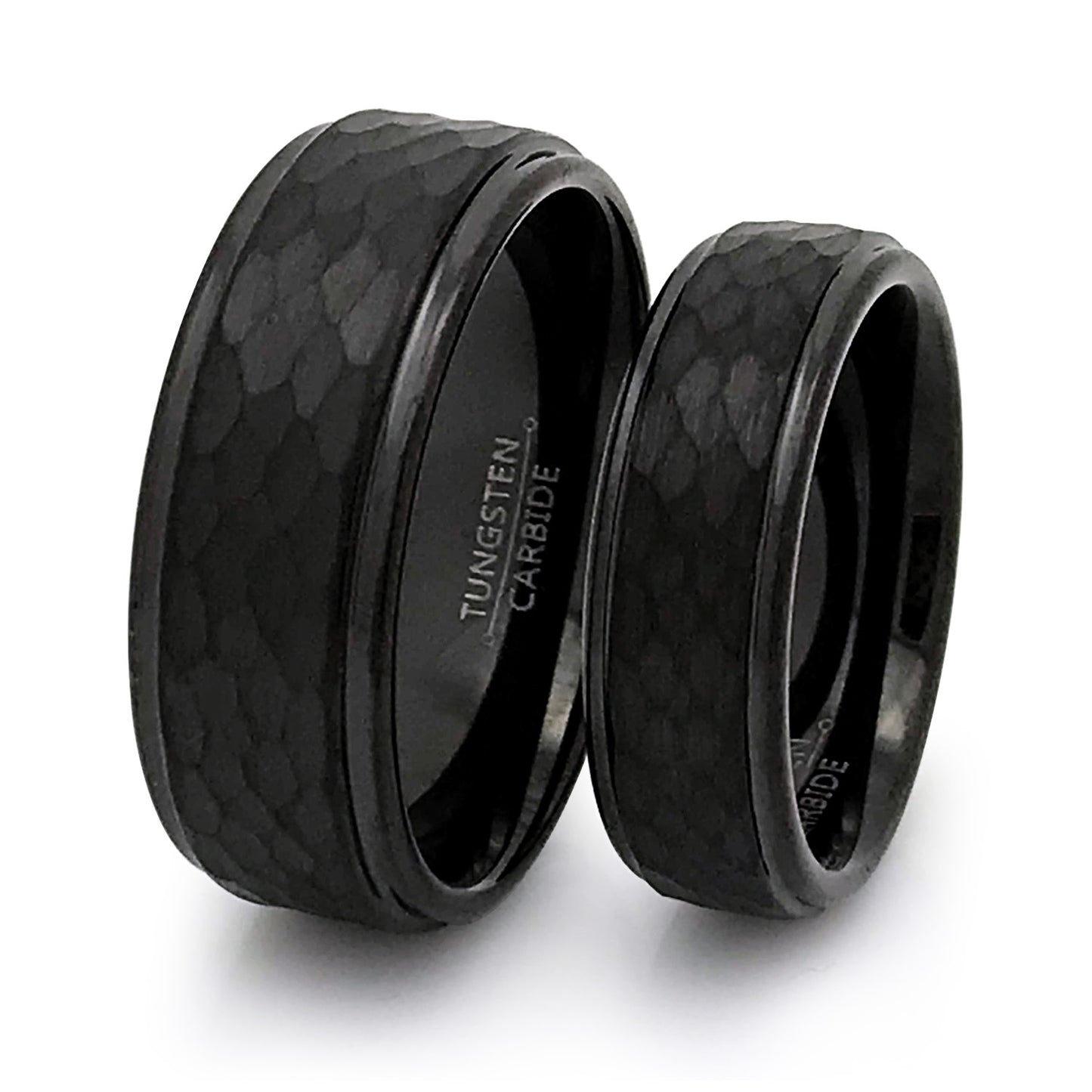 8mm/6mm Personalized His & Hers Tungsten Ring, Couples Ring Set, Anniversary Rings TCR496