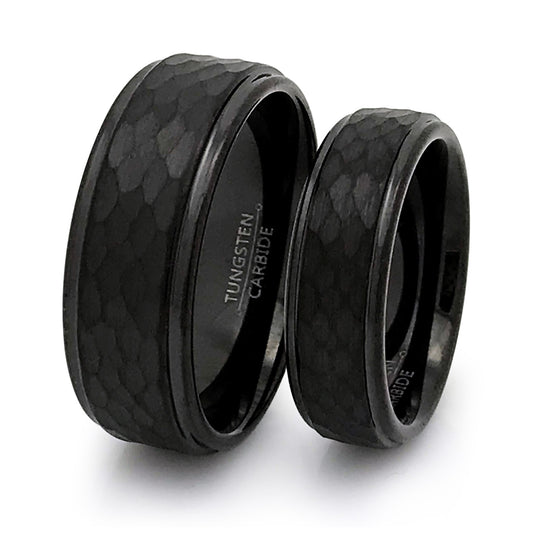 8mm/6mm Personalized His & Hers Tungsten Ring, Couples Ring Set, Anniversary Rings TCR496