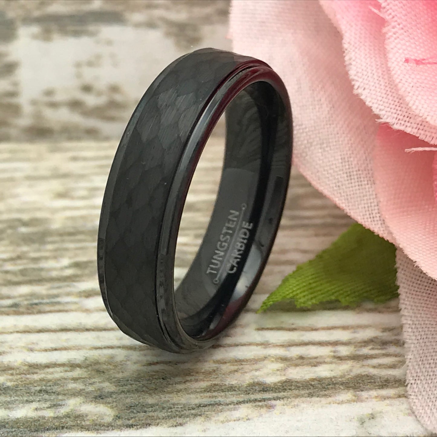 8mm/6mm Personalized His & Hers Tungsten Ring, Couples Ring Set, Anniversary Rings TCR496