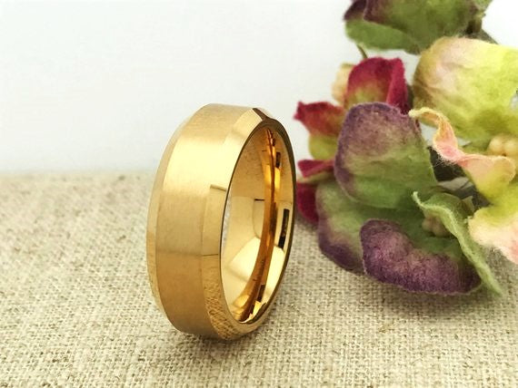 8MM/6MM Tungsten Wedding Rings, Personalized His & Hers Couples Ring Set, Anniversary Ring Set TCR519 (Copy)