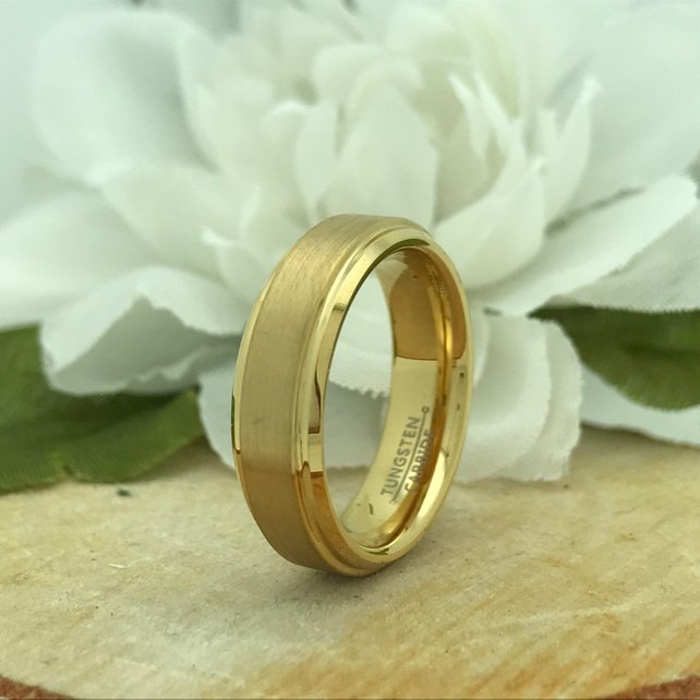 8MM/6MM Titanium Wedding Rings, Personalized His & Hers Couples Ring Set, Anniversary Ring Set TRB413