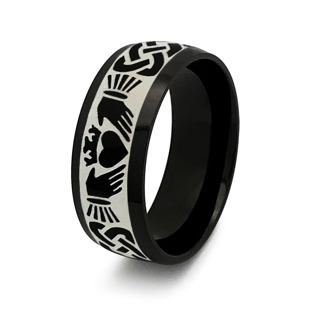 8MM/6MM Titanium Rings, Personalized His & Hers Couples Ring Set, Anniversary Ring Set TRB407