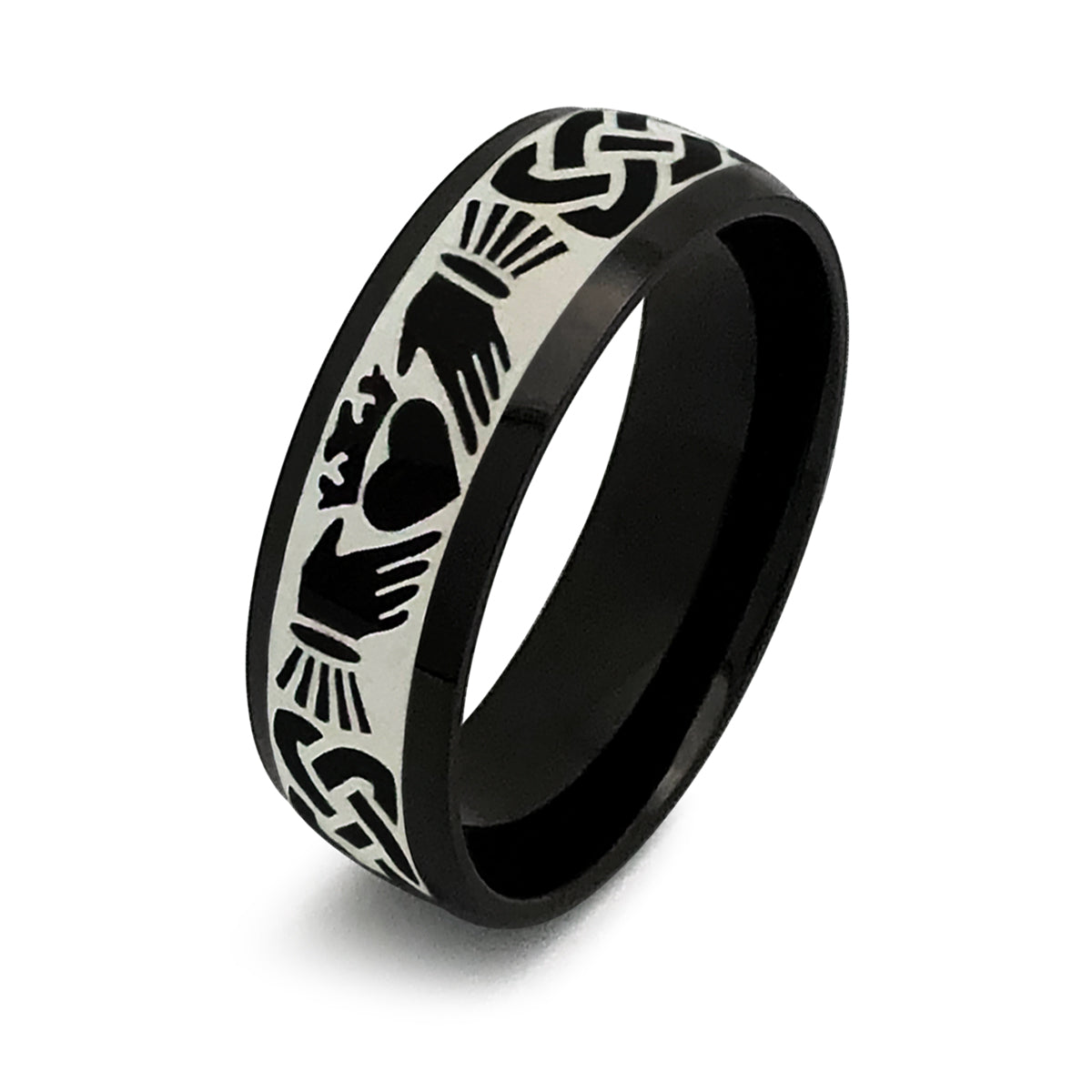 8MM/6MM Titanium Rings, Personalized His & Hers Couples Ring Set, Anniversary Ring Set TRB407